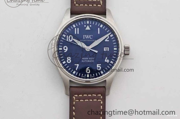 MIROTIME 0724 Mark XVIII IW327010 SS M+F 1:1 Best Edition Blue Dial on Brown Leather Strap A Resilient 7051